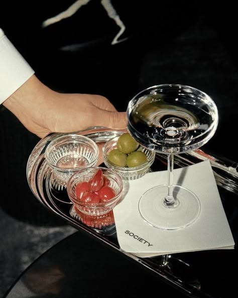Refreshing drinks served in glassware